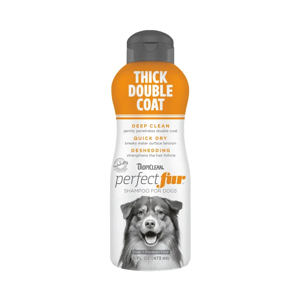 15% OFF: Tropiclean Perfect Fur Thick Double Coat Dog Shampoo 16oz