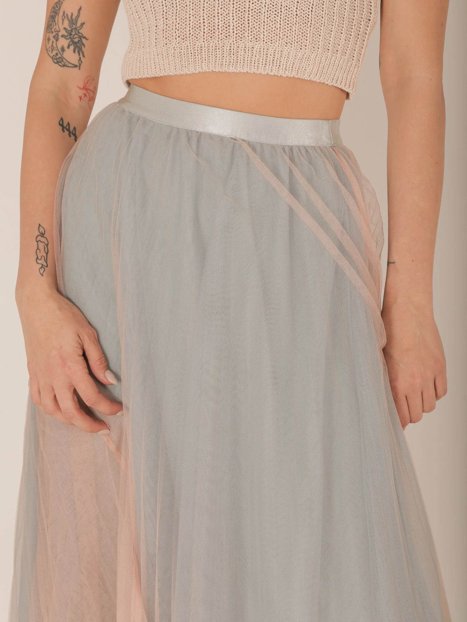 Allison Pleated Tulle Skirt