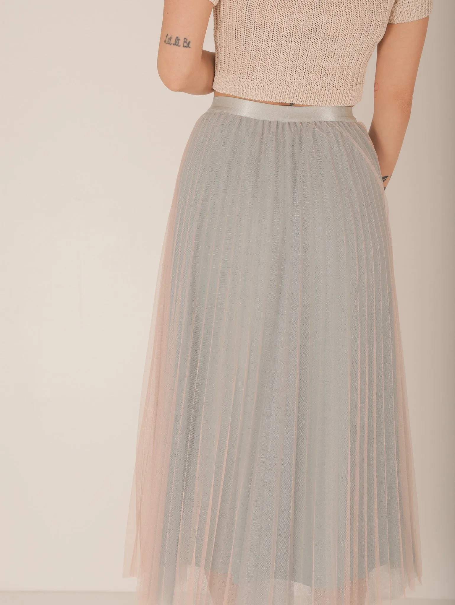 Allison Pleated Tulle Skirt