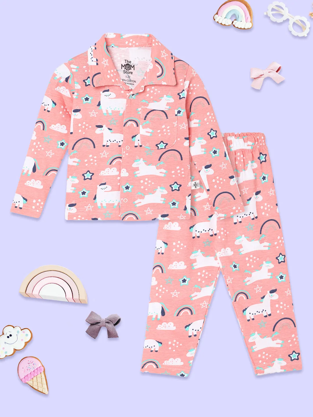 Baby and Kids Pajama Nightsuit Set - Magical Unicorn