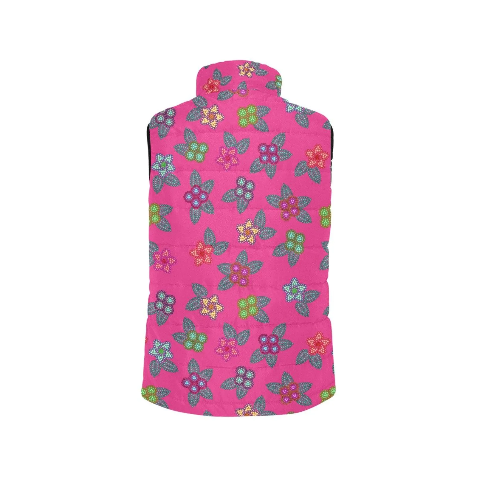 Berry Flowers Women's Padded Vest Jacket