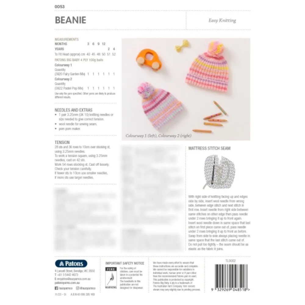 Big Baby Cuteness Knitting Pattern