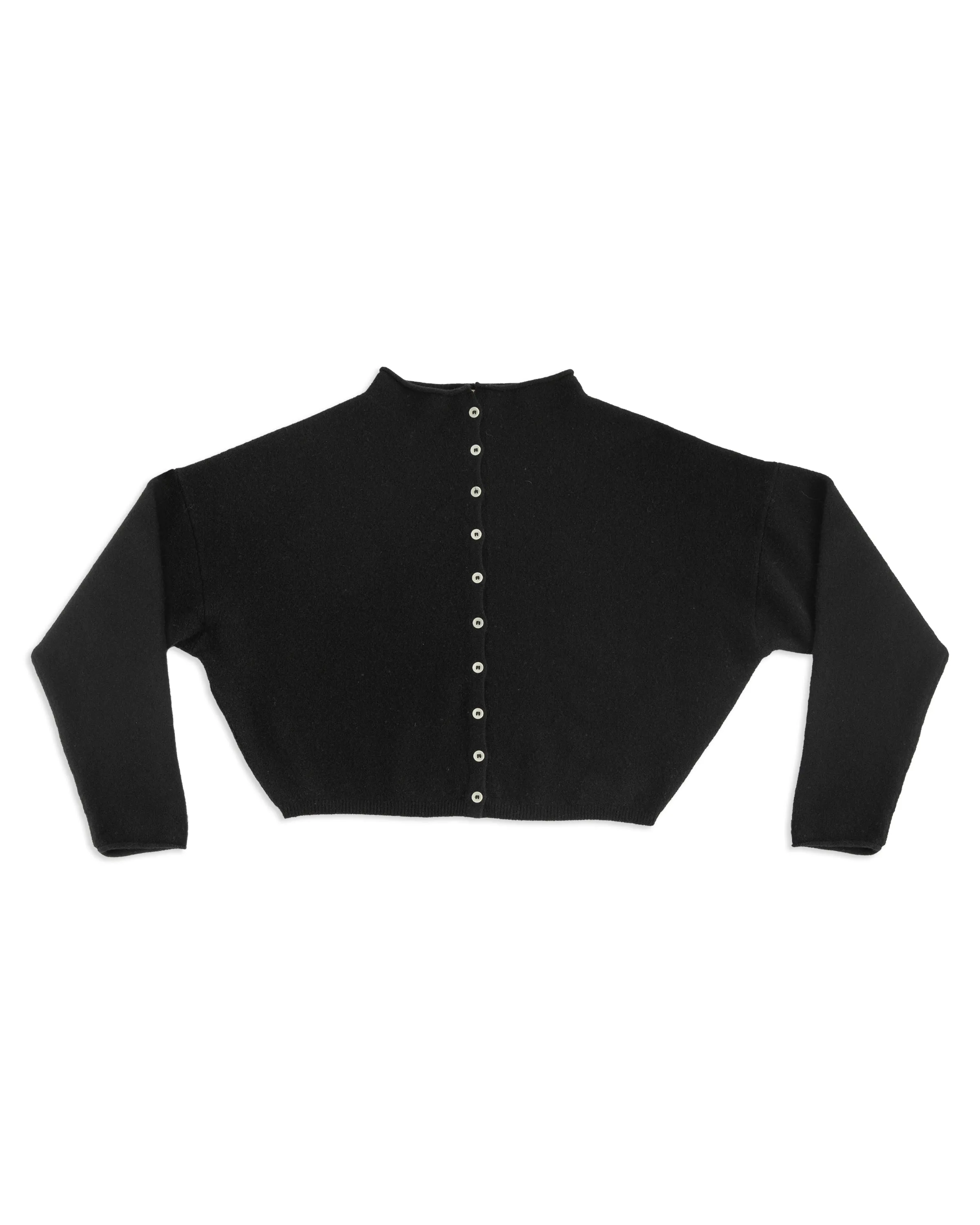 BLACK PERI SHRUNKEN CARDIGAN