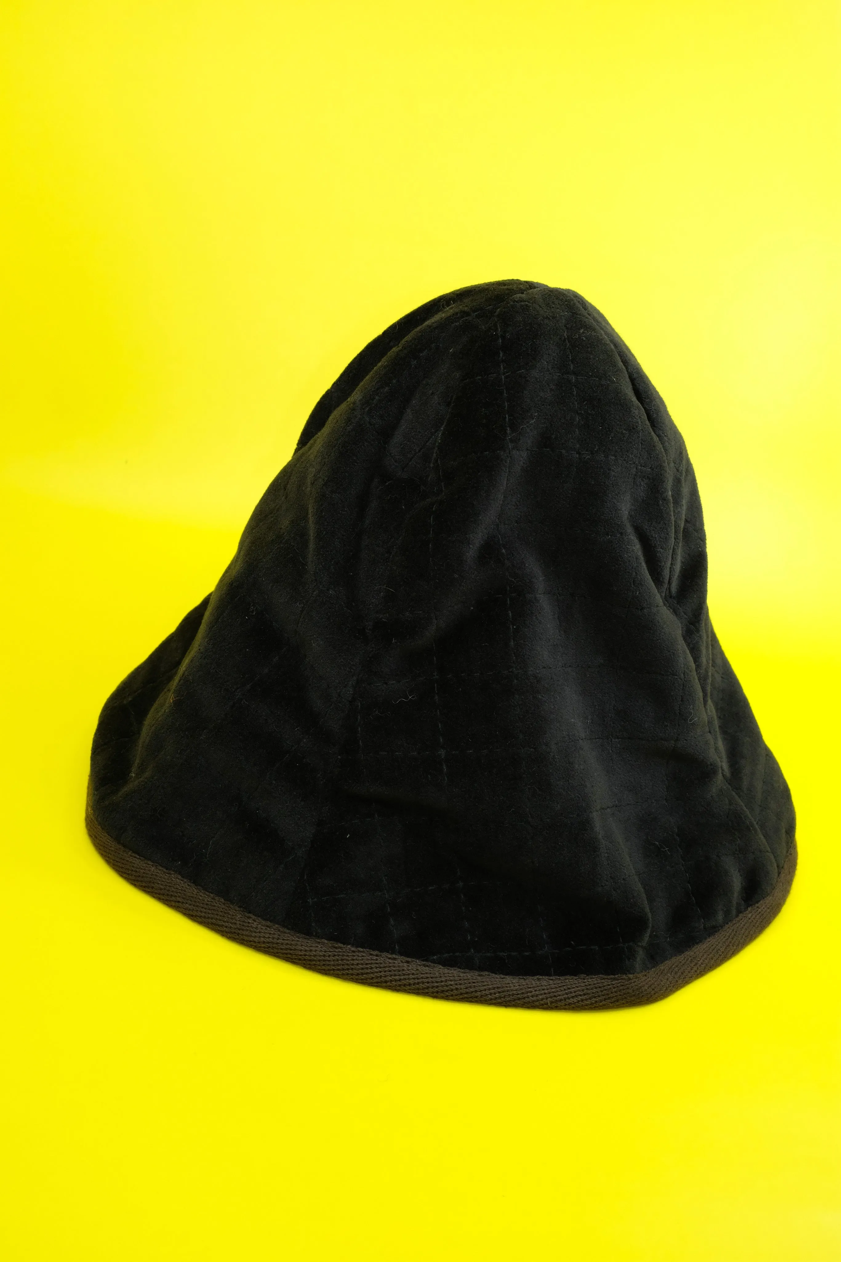 Black Quilted Velvet Hump Hat