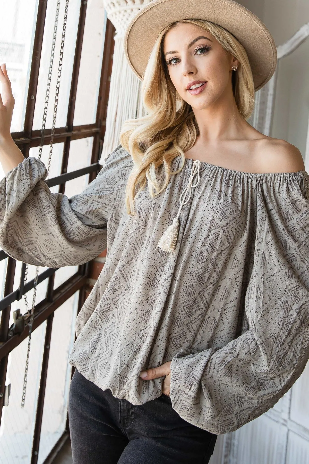 Boho Off the Shoulder Top