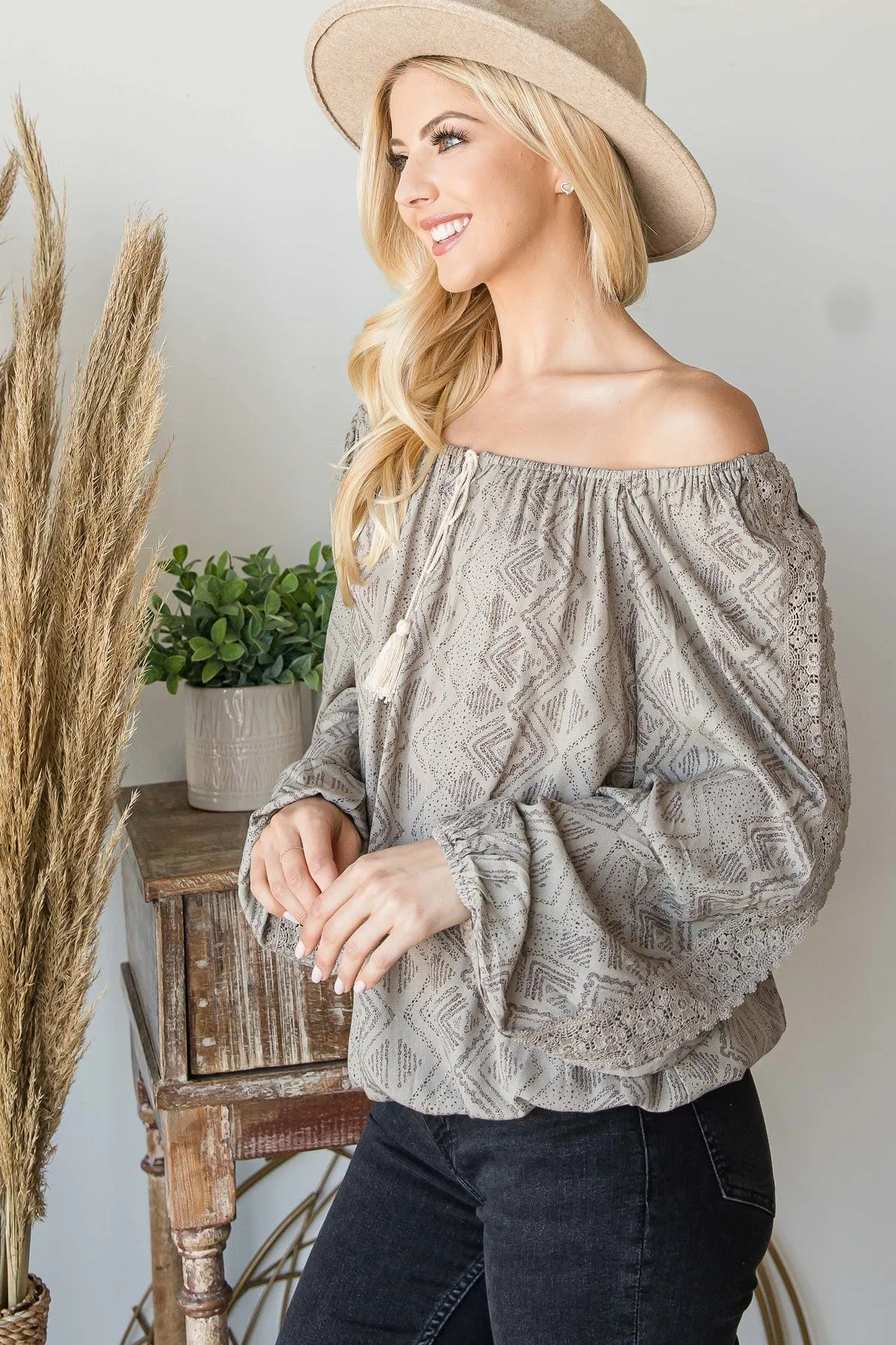 Boho Off the Shoulder Top