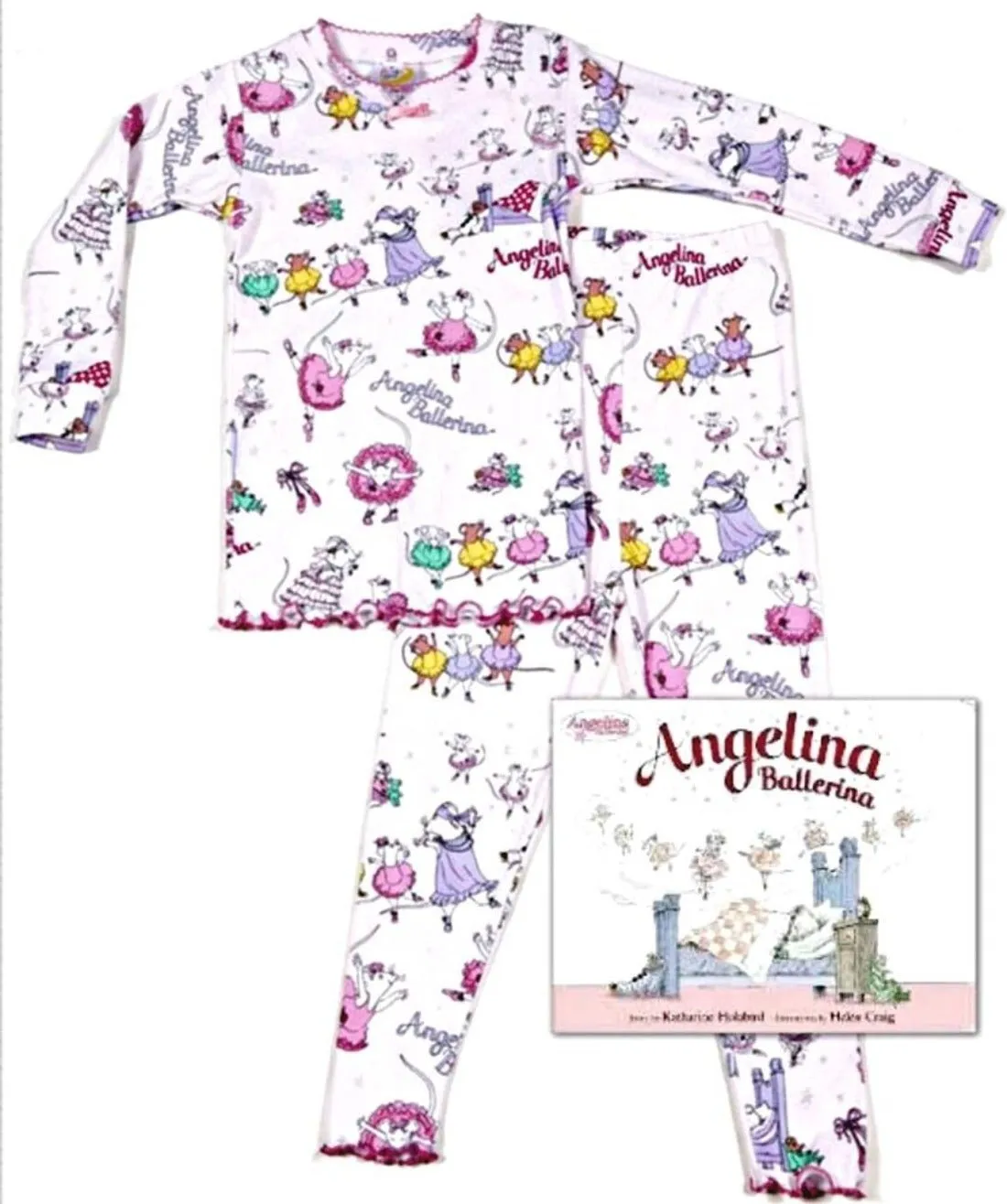 Books to Bed Angelina Ballerina Pajamas and Book Set