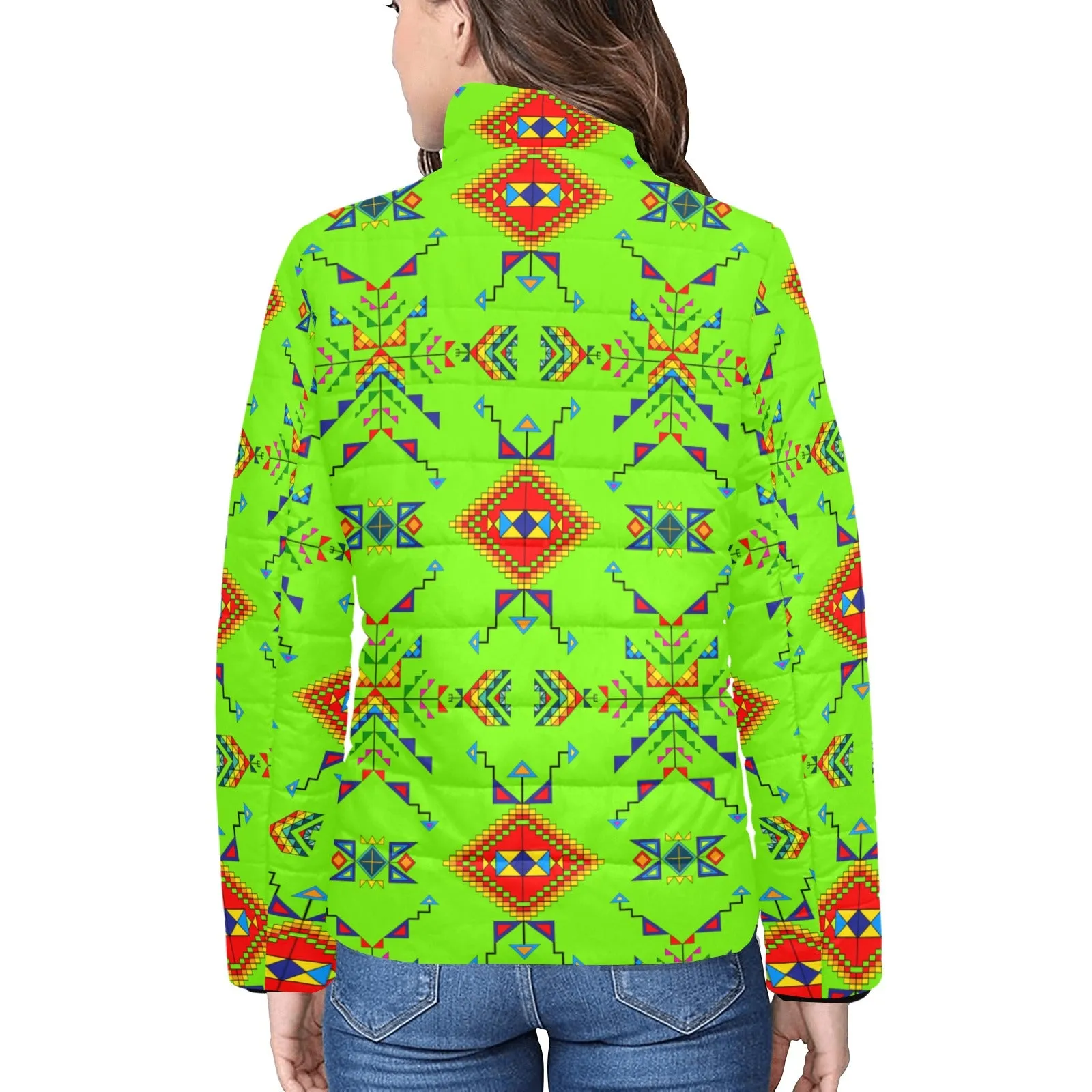 Buffalo Jump Neon Green Women's Padded Jacket