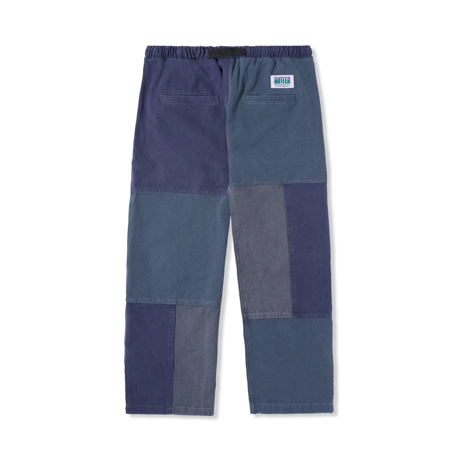 Butter Goods - Washed Canvas Patchwork Pants (Washed Navy) *SALE