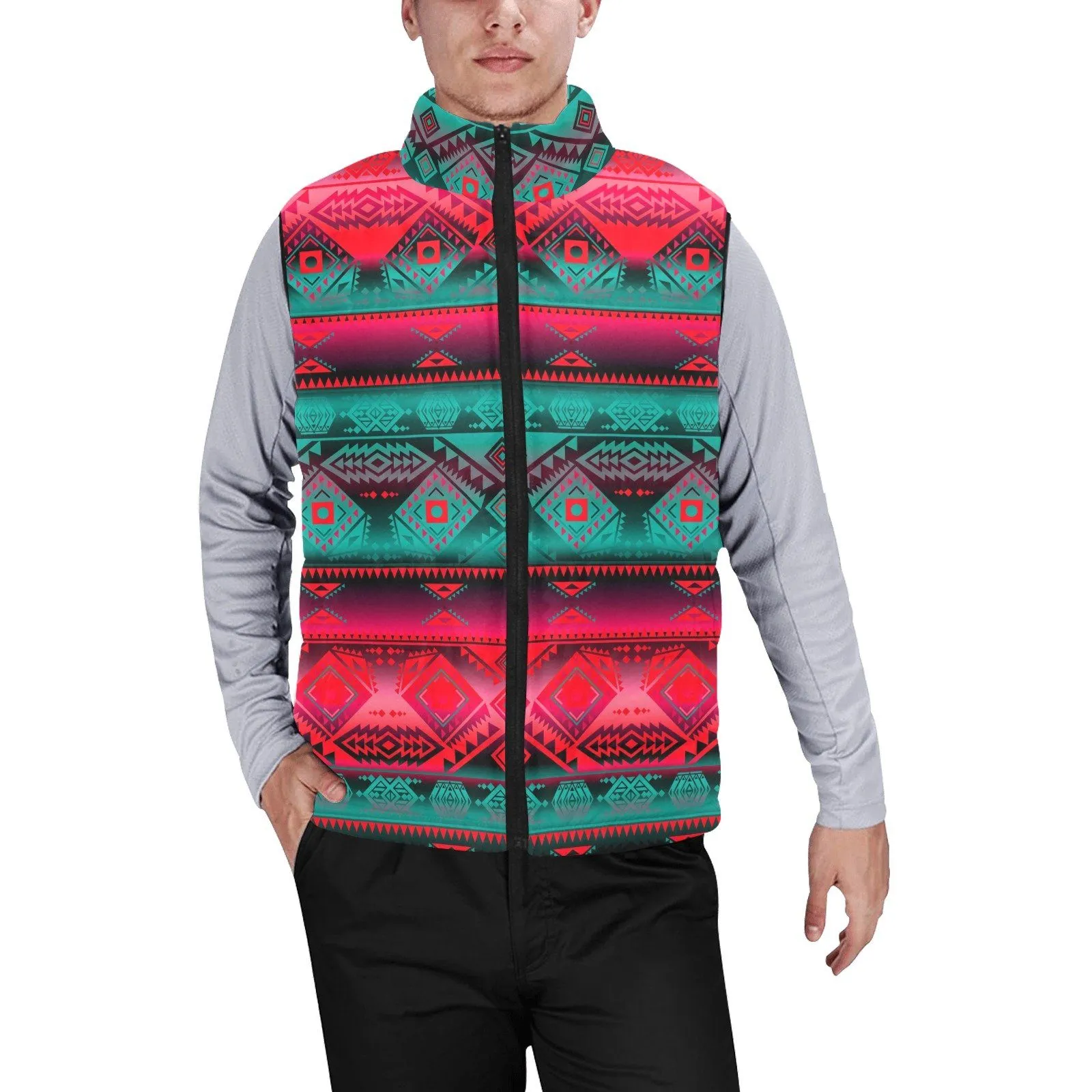 California Coast Summer Gather Men's Padded Vest Jacket