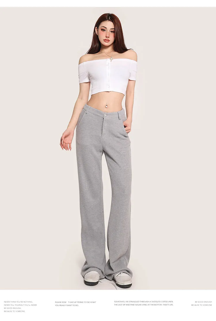 Carla Solid Color Off-the-Shoulder Button Up Slim Cropped Top