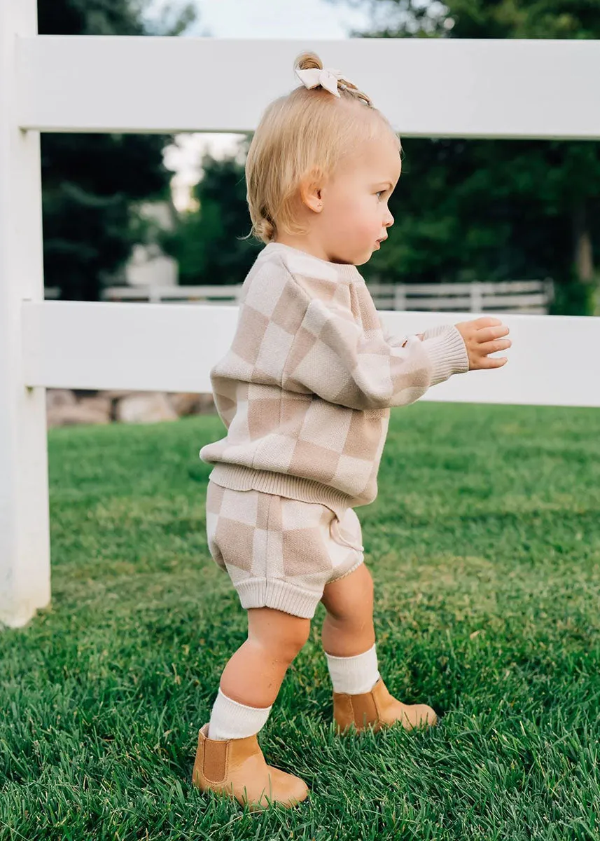 Checkered Knit Bloomers