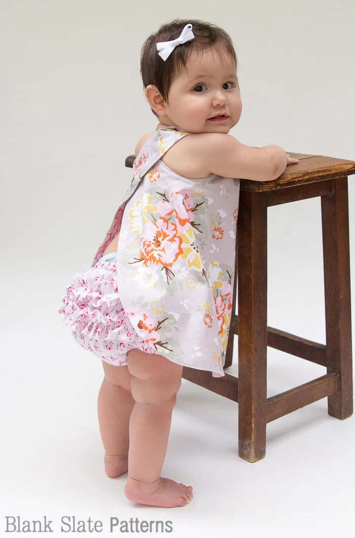 Criss Cross Pinafore Dress and Buttercup Bloomers