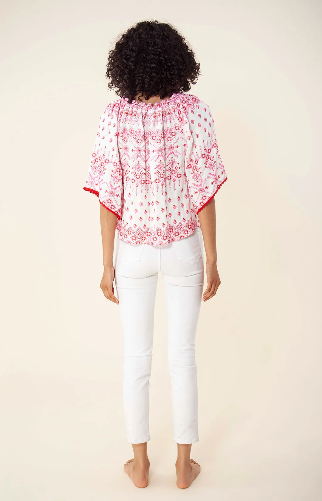 Dida Embroidered Off the Shoulder Top