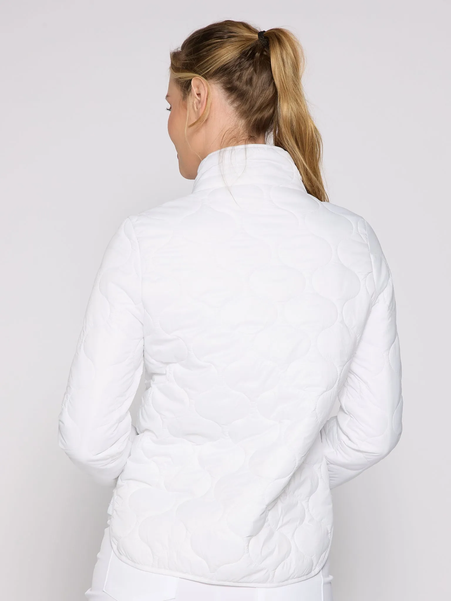 Double Zipper Padded Jacket in White