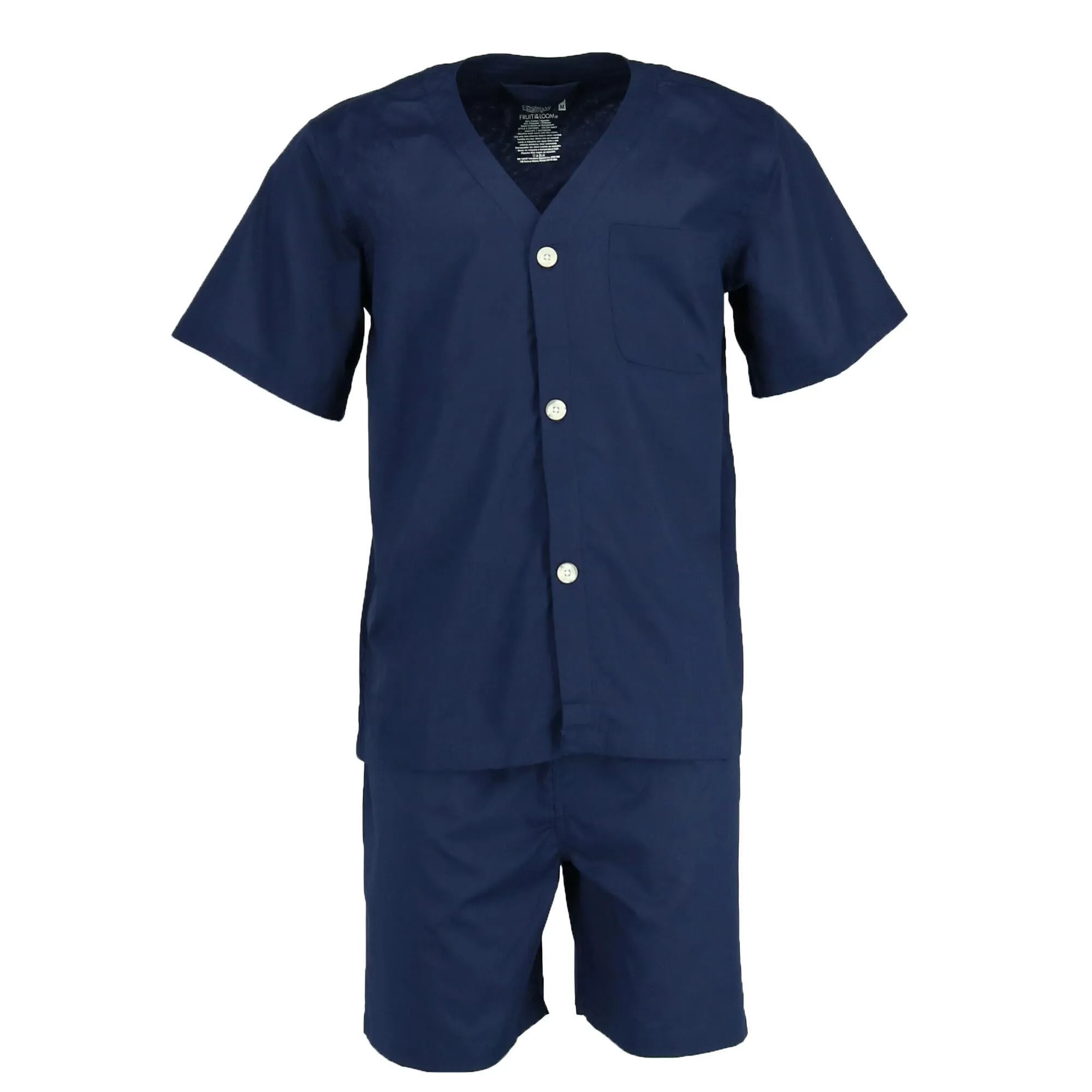 Fruit of the Loom Men's Big and Tall Short Sleeve Short Leg Pajamas