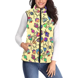 Indigenous Paisley Vanilla Women's Padded Vest Jacket