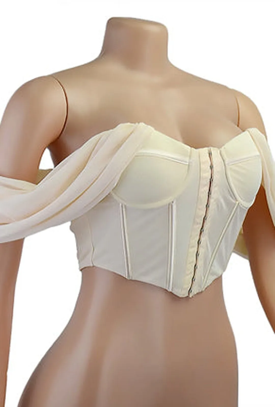 KATTE - CROP DRAPE CORSET BUSTIER