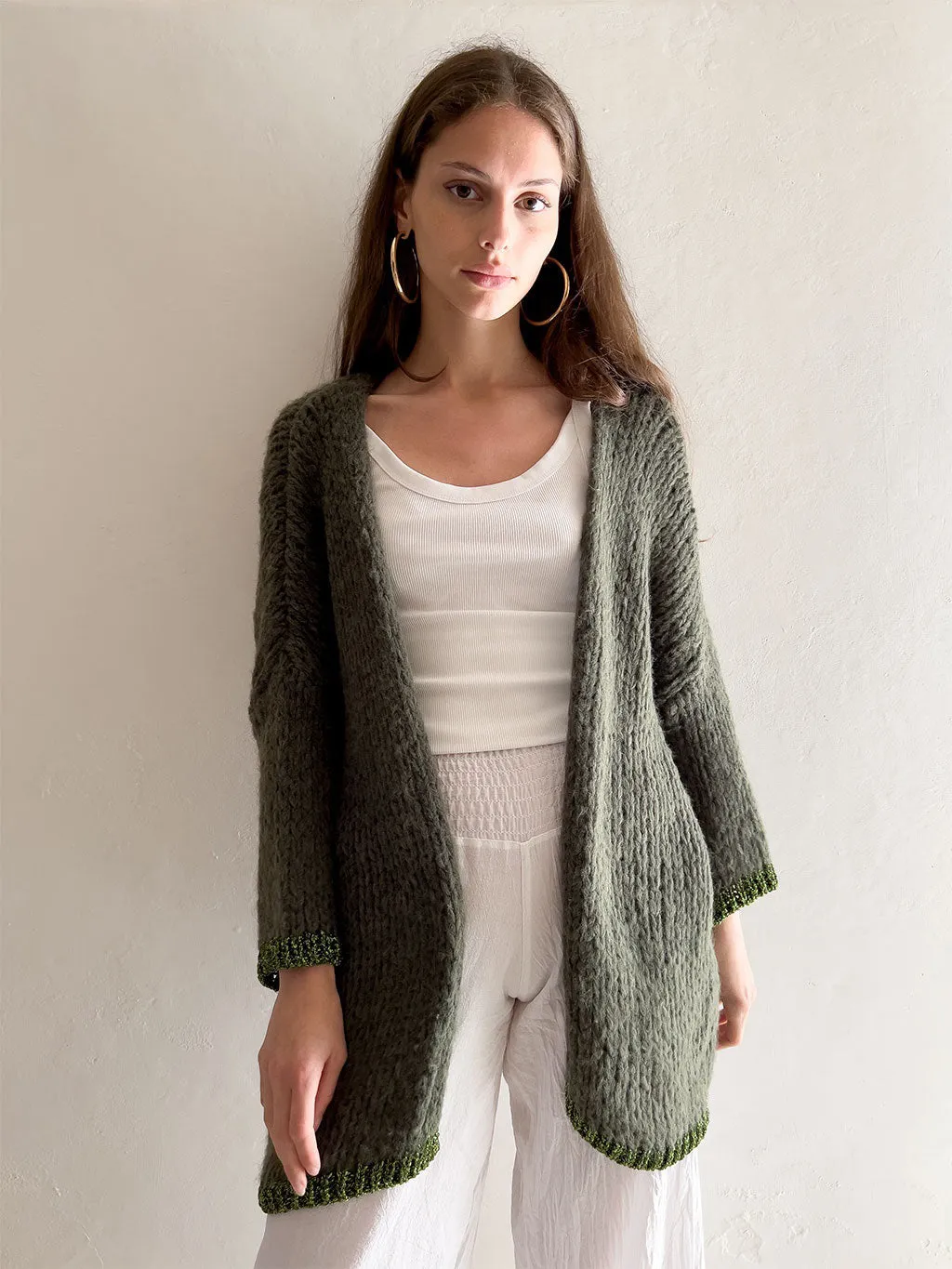 KYLE CARDIGAN WITH LUREX TRIM