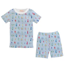 Let's Go Fishing Kid Pajama Short Set