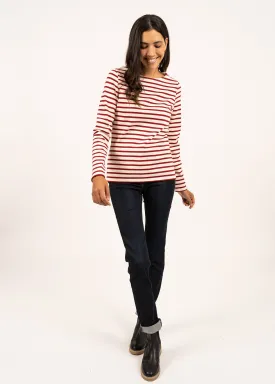 Meridame striped sailor shirt - regular fit, in thick cotton (ECRU/PERSAN)