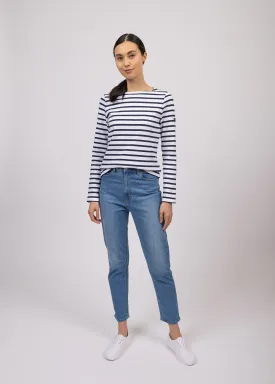 Meridame striped sailor shirt - regular fit, in thick cotton (NEIGE/MARINE)