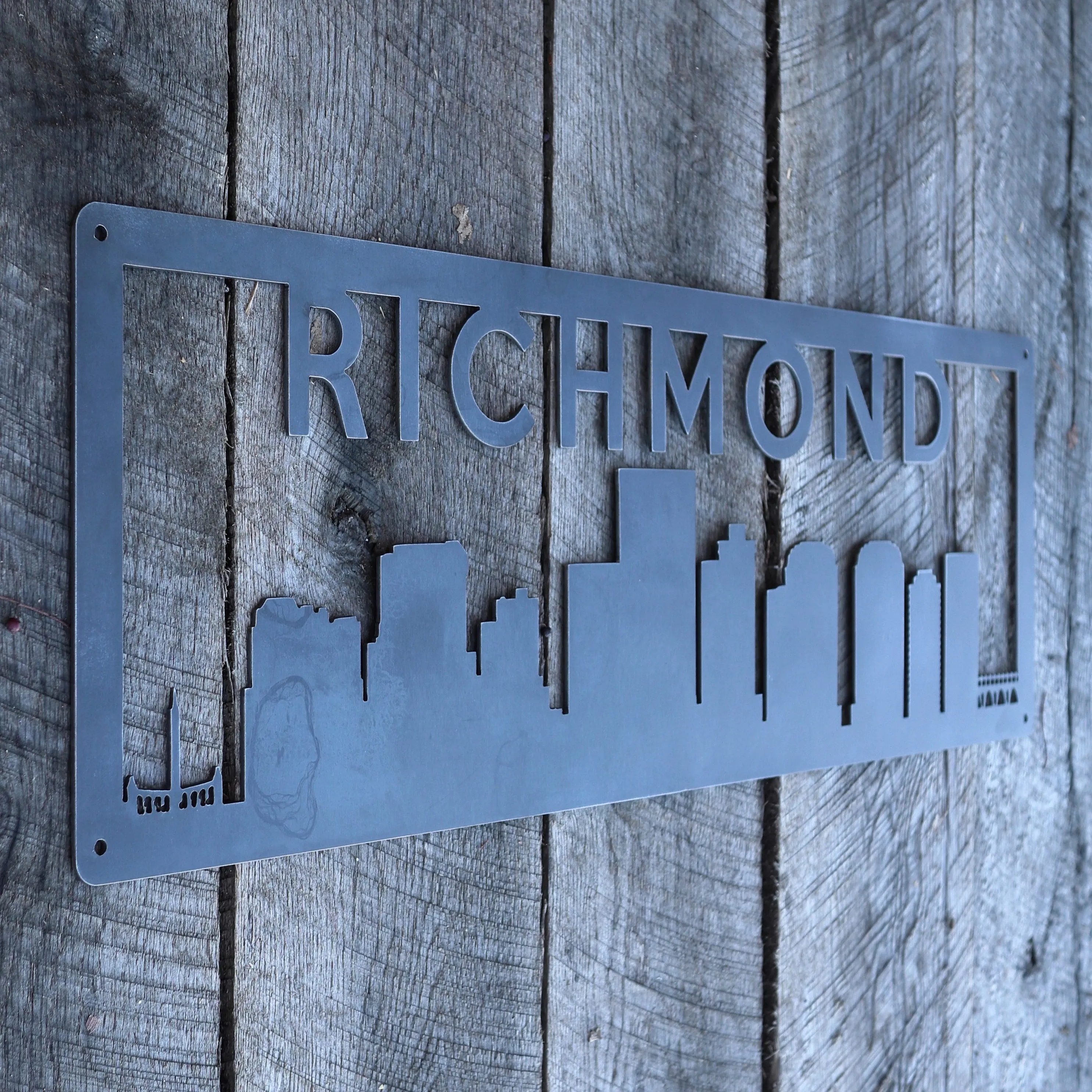 Metal Richmond Skyline Sign - Richmond, Virginia Wall Art