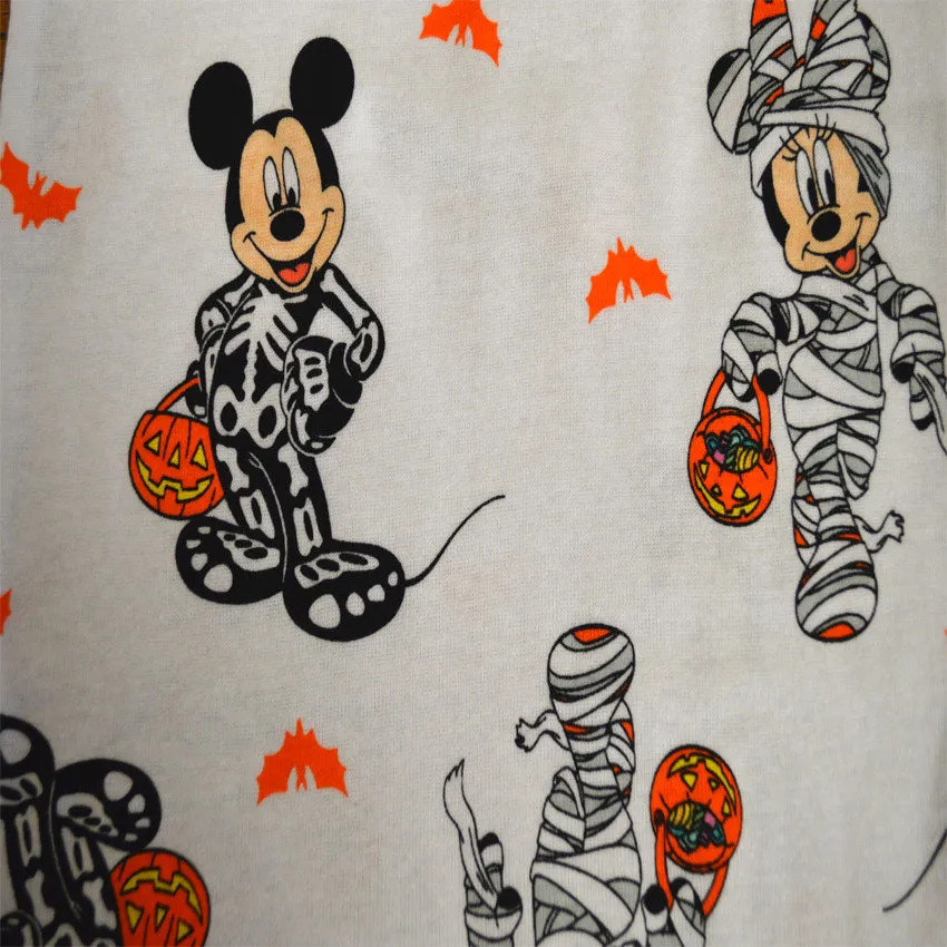 Mickey Mouse Skeleton Halloween Cotton 4 Pc Toddler Pajamas