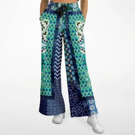 Mykonos Floral Tile Eco-Poly Wide Leg Pants