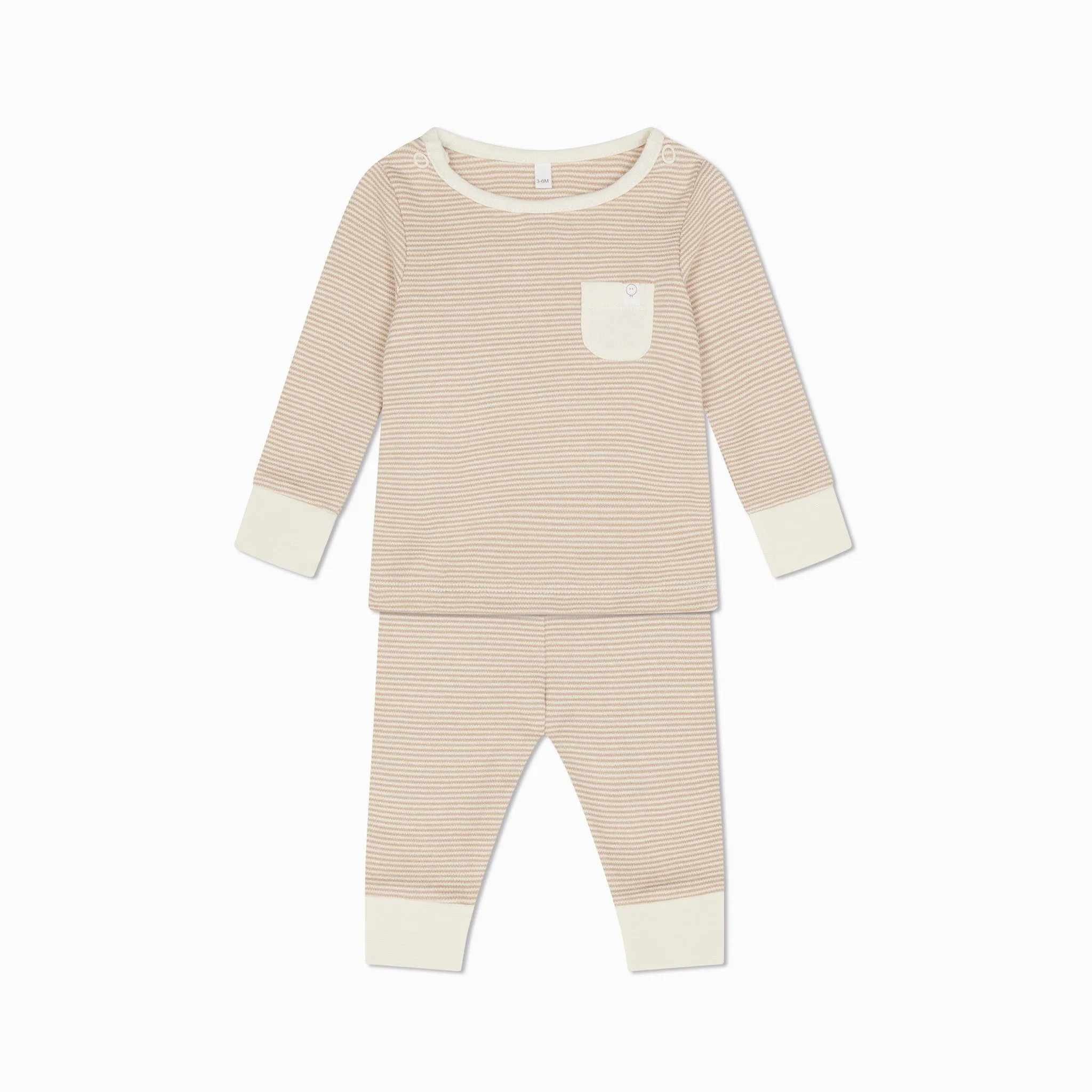 Oatmeal Stripe Pajama Set