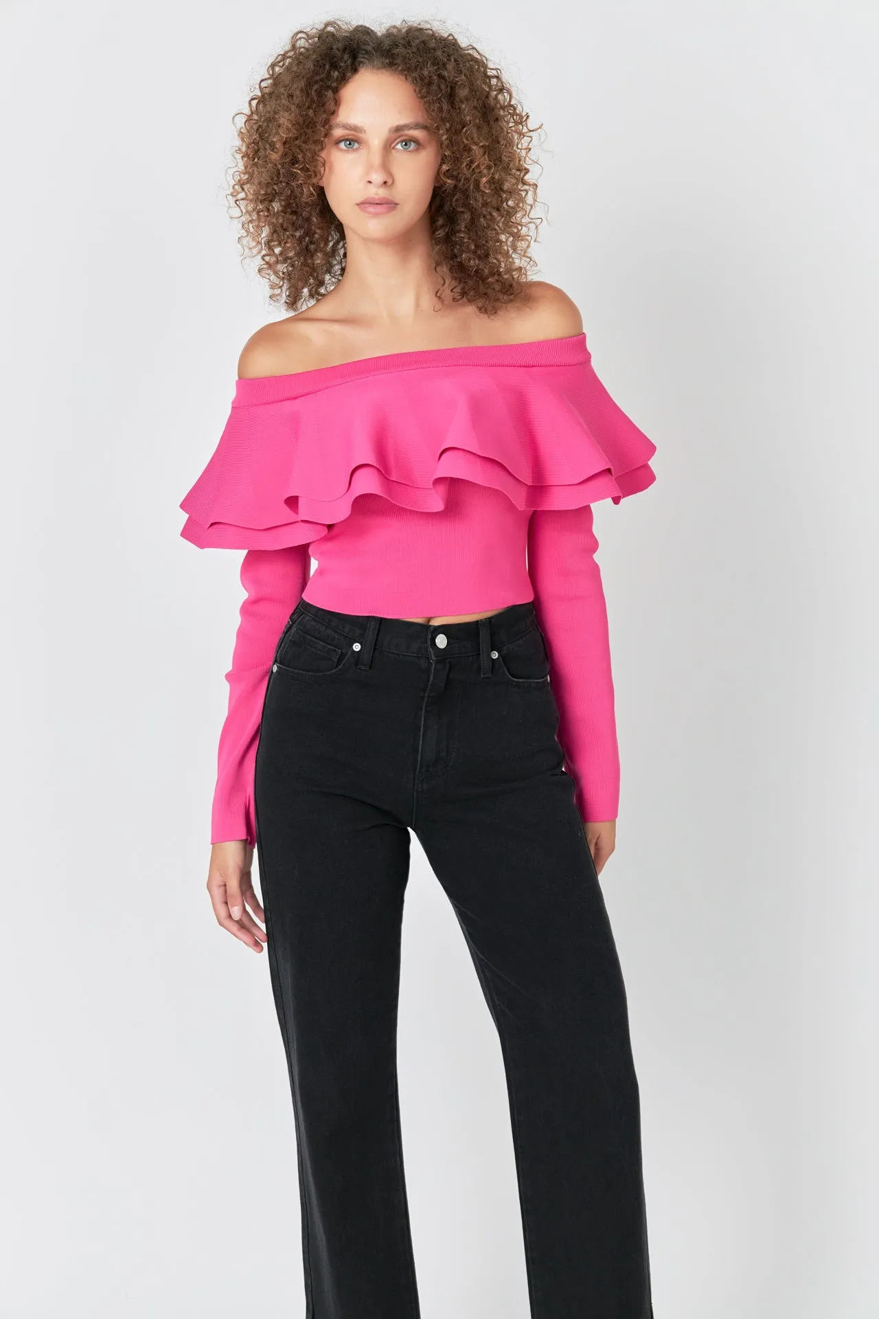 Off-The-Shoulder Knit Top