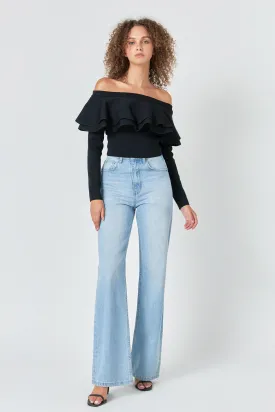 Off-The-Shoulder Knit Top