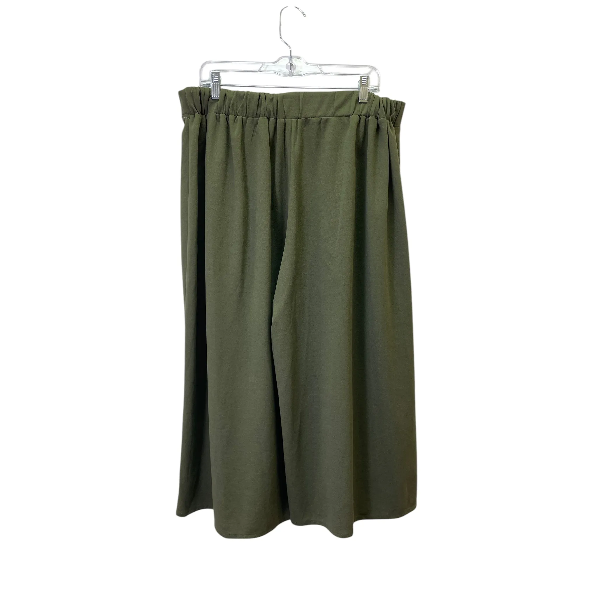 Pants Wide Leg By Melloday In Green, Size:1X