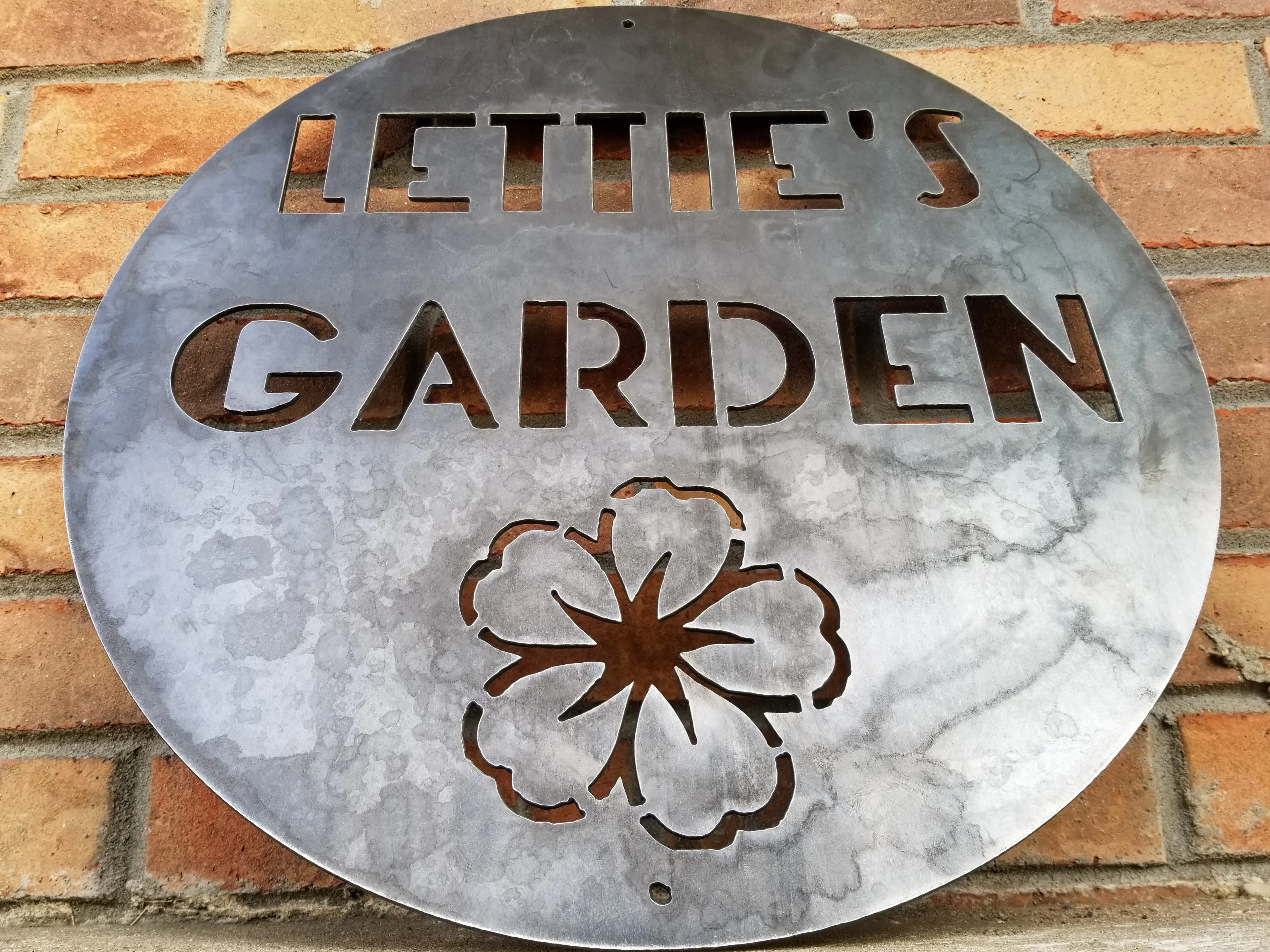 Personalized Rustic Flower Garden Sign - Custom Vintage Garden Sign for Mom