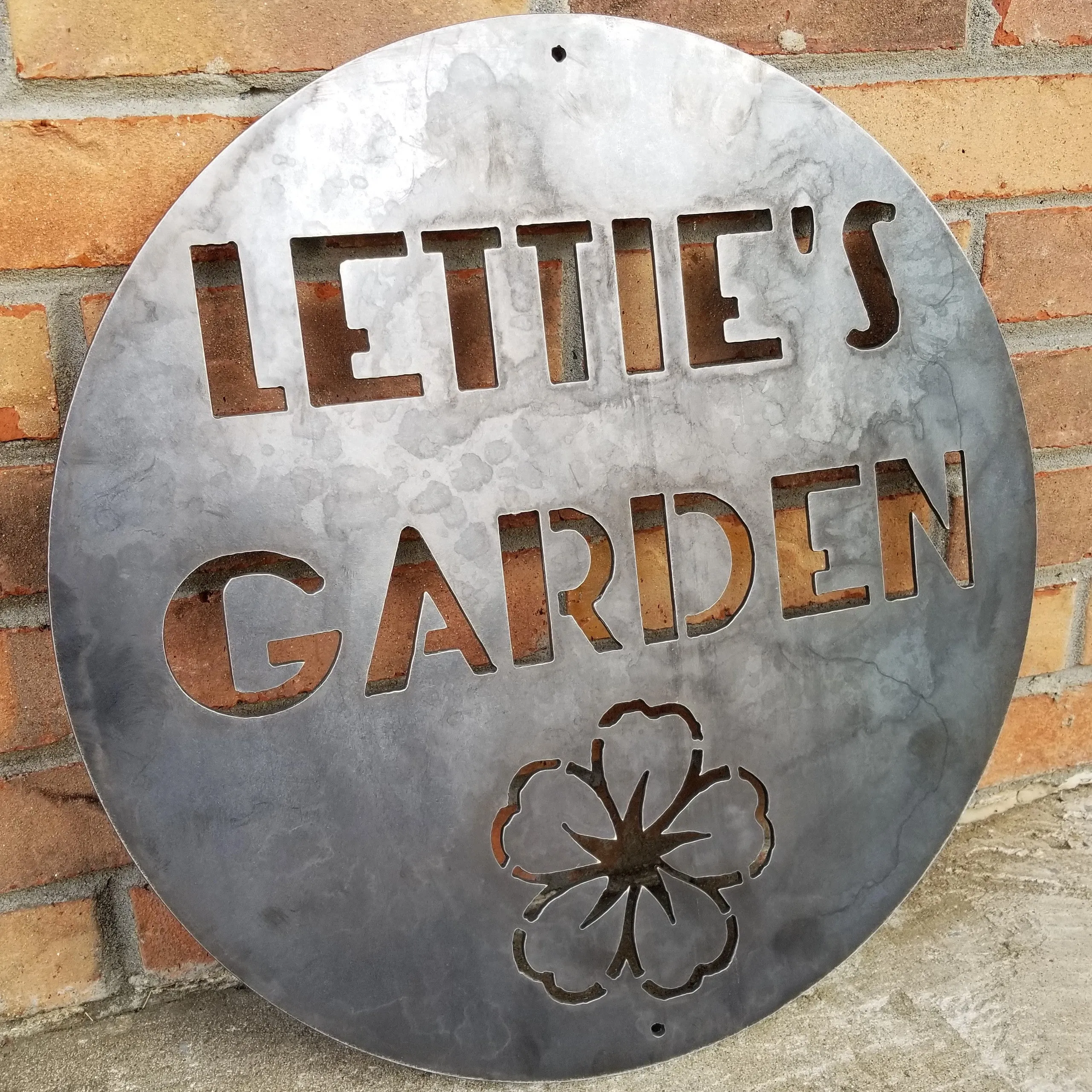 Personalized Rustic Flower Garden Sign - Custom Vintage Garden Sign for Mom