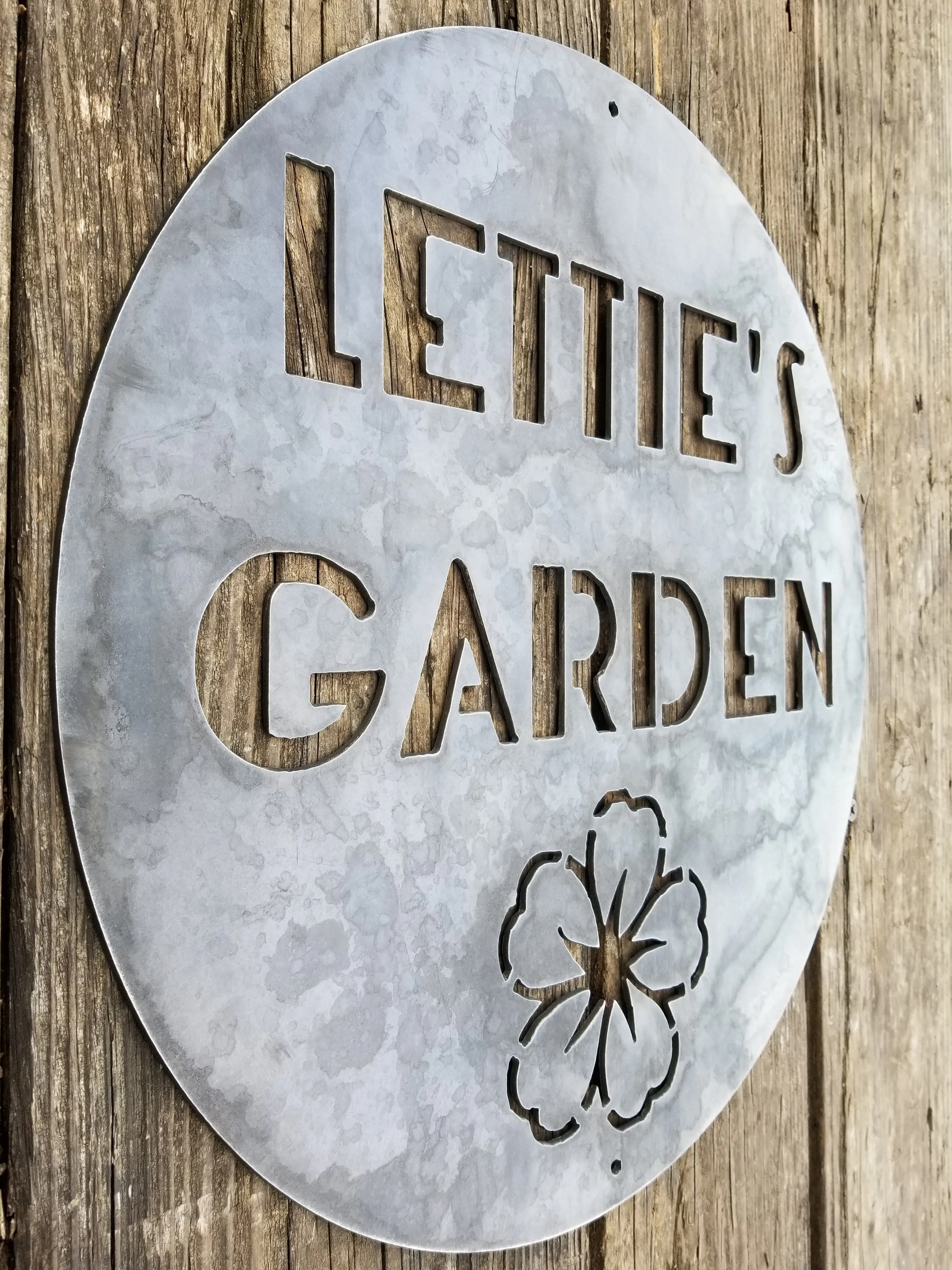 Personalized Rustic Flower Garden Sign - Custom Vintage Garden Sign for Mom