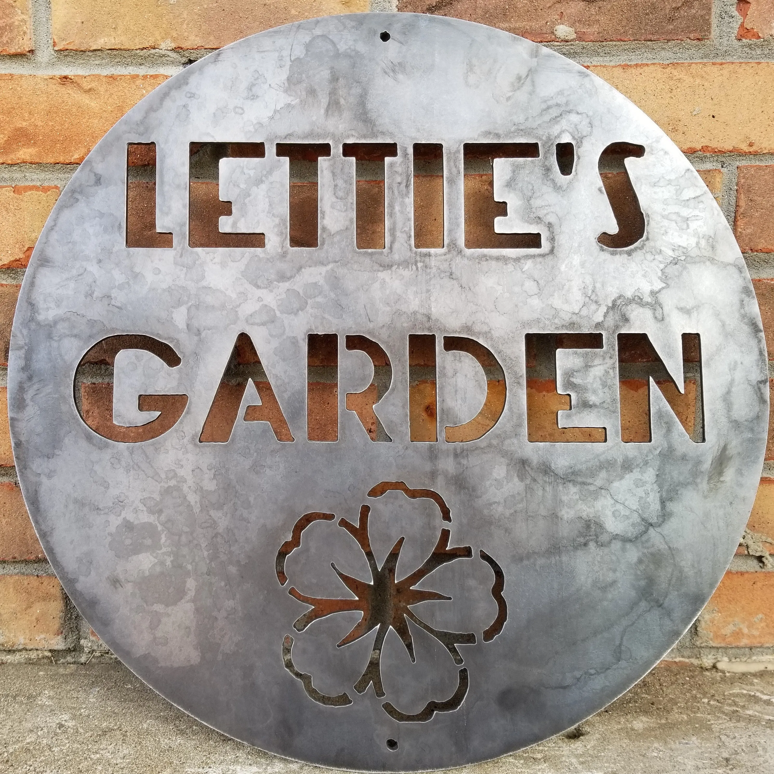 Personalized Rustic Flower Garden Sign - Custom Vintage Garden Sign for Mom