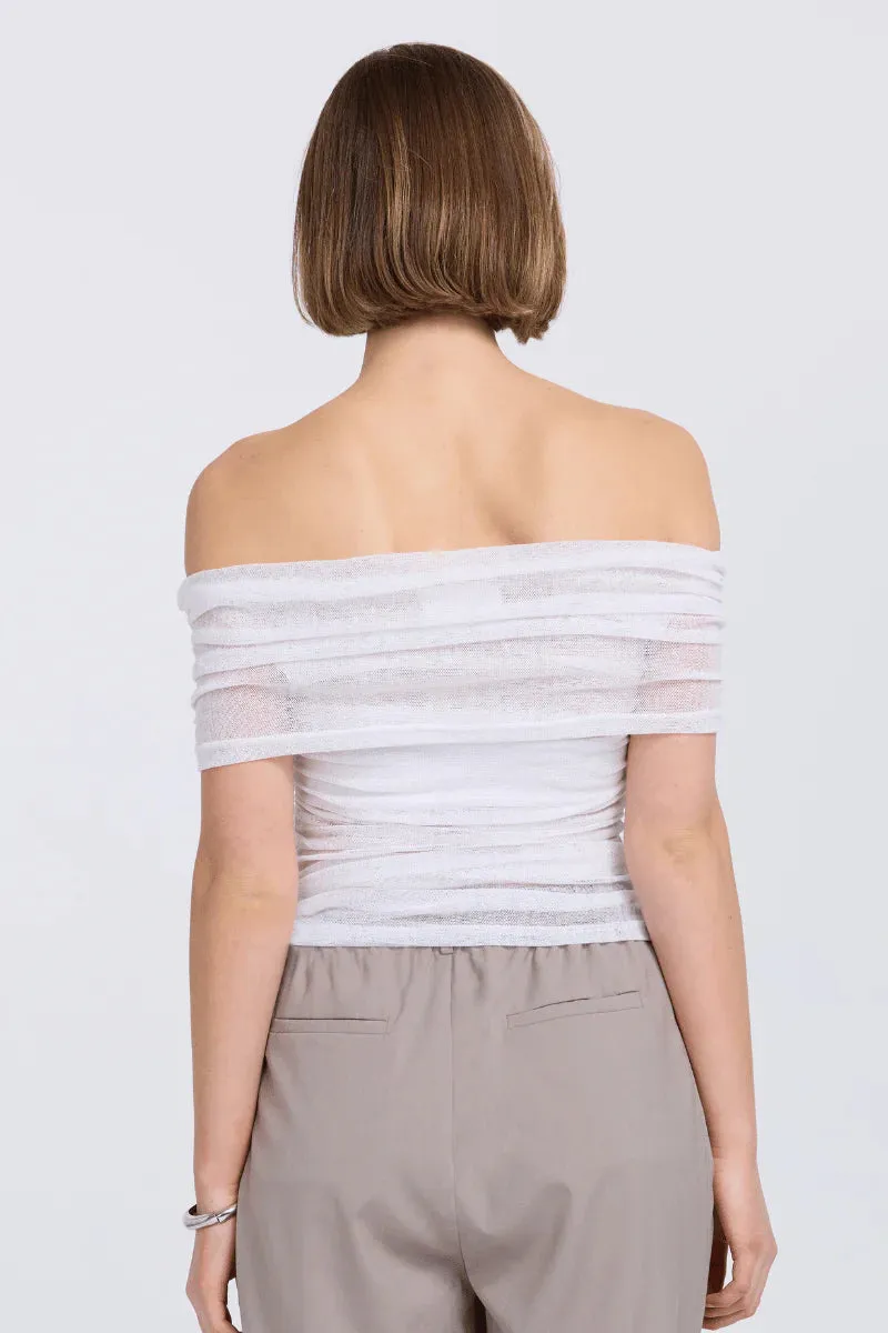 RISE MESH TOP - CHALK