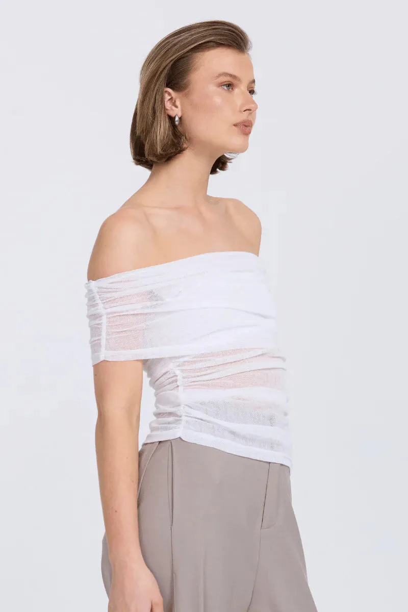 RISE MESH TOP - CHALK