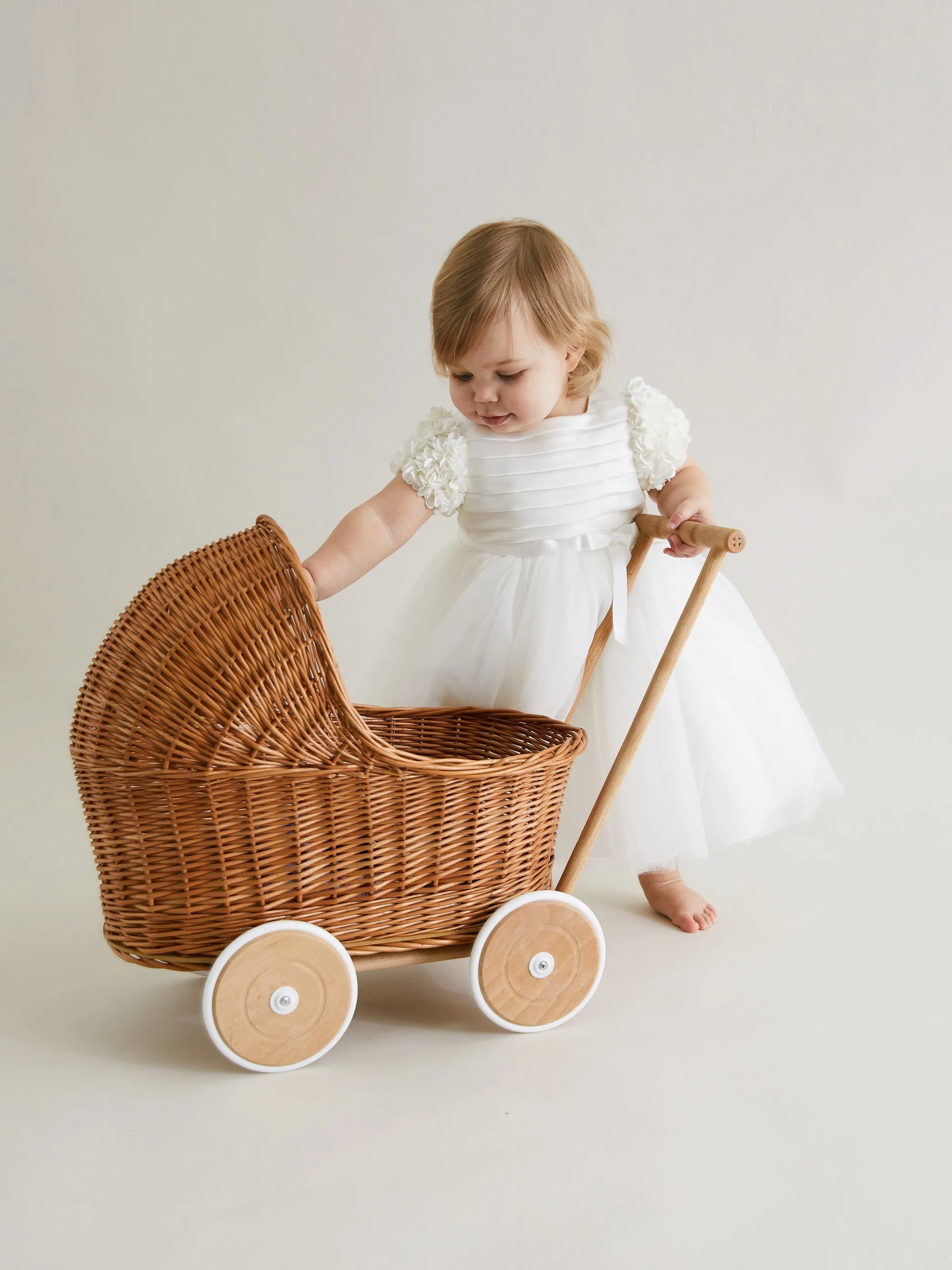 Sarah Louise Ivory Satin & Tulle Occasion Dress