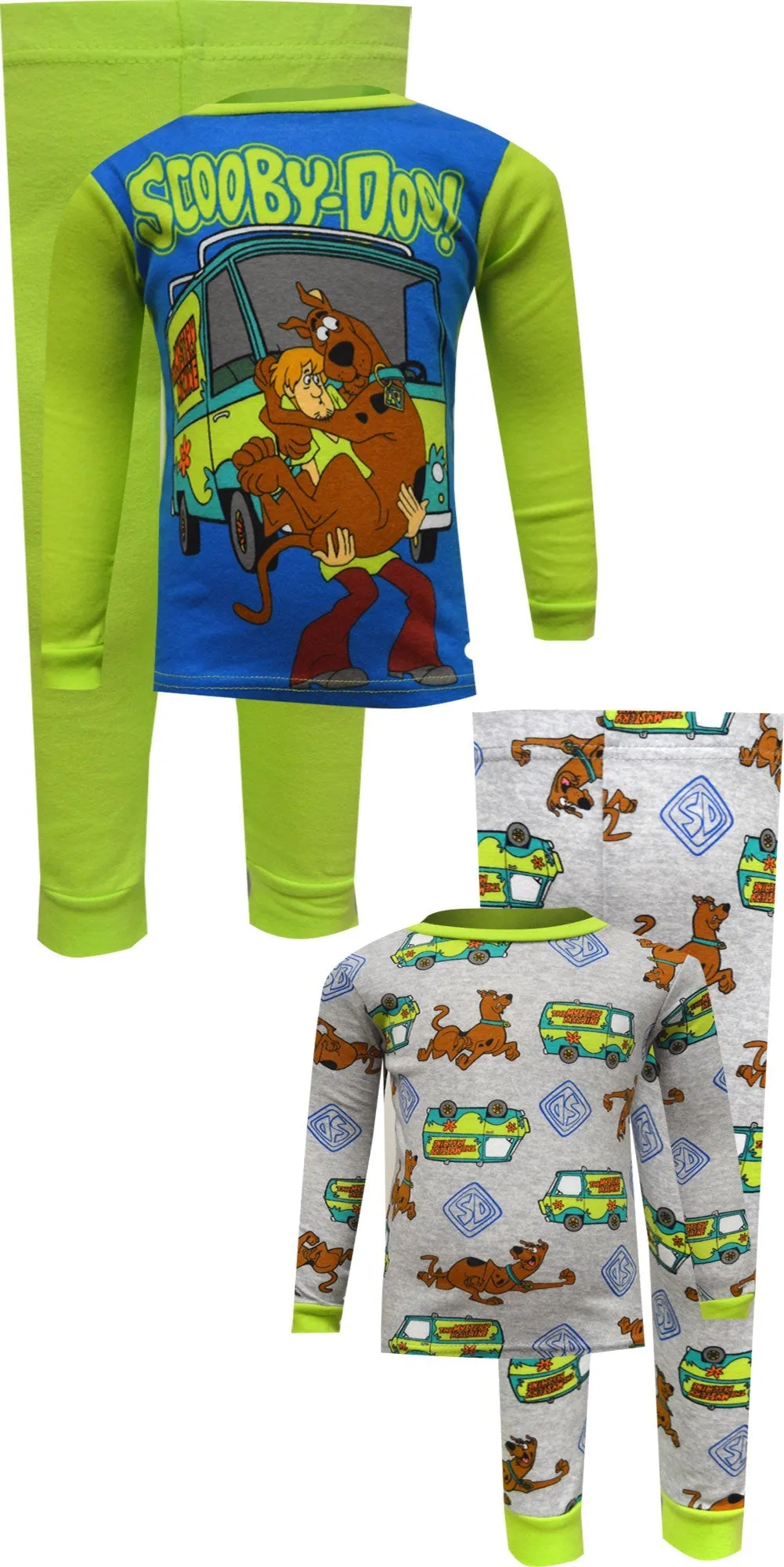 Scooby Doo and Shaggy Cotton 4 Piece Pajama Set