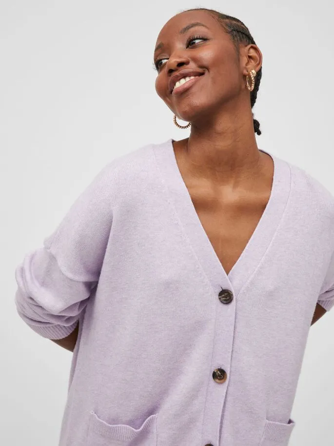 Sienna Oversized Cardigan (Lilac)