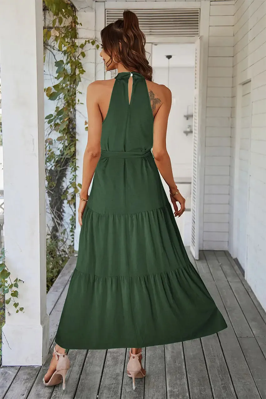 Sleeveless Halter Neck  Boho Dresses