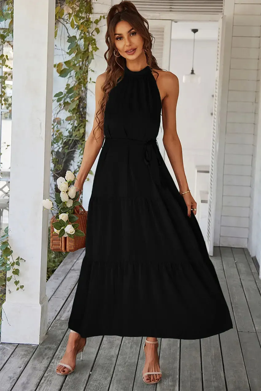 Sleeveless Halter Neck  Boho Dresses