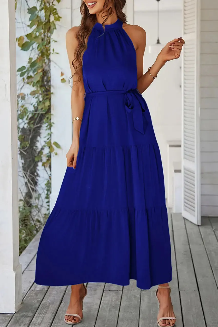 Sleeveless Halter Neck  Boho Dresses