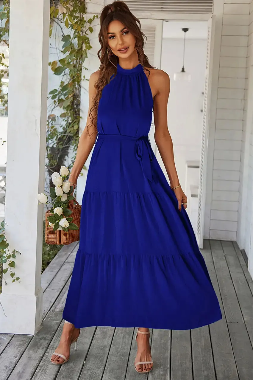 Sleeveless Halter Neck  Boho Dresses