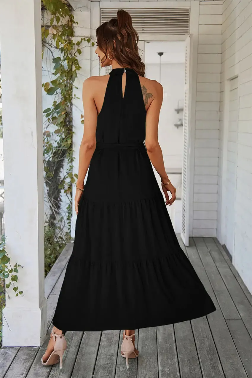 Sleeveless Halter Neck  Boho Dresses