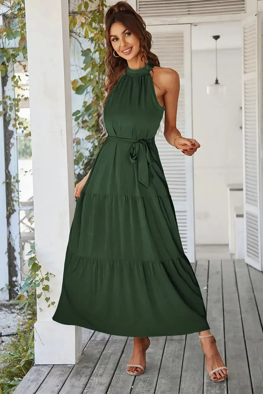 Sleeveless Halter Neck  Boho Dresses