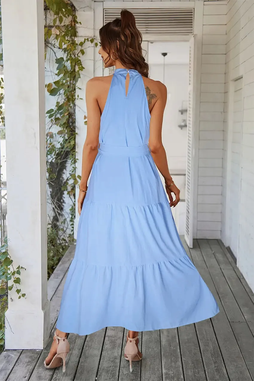 Sleeveless Halter Neck  Boho Dresses