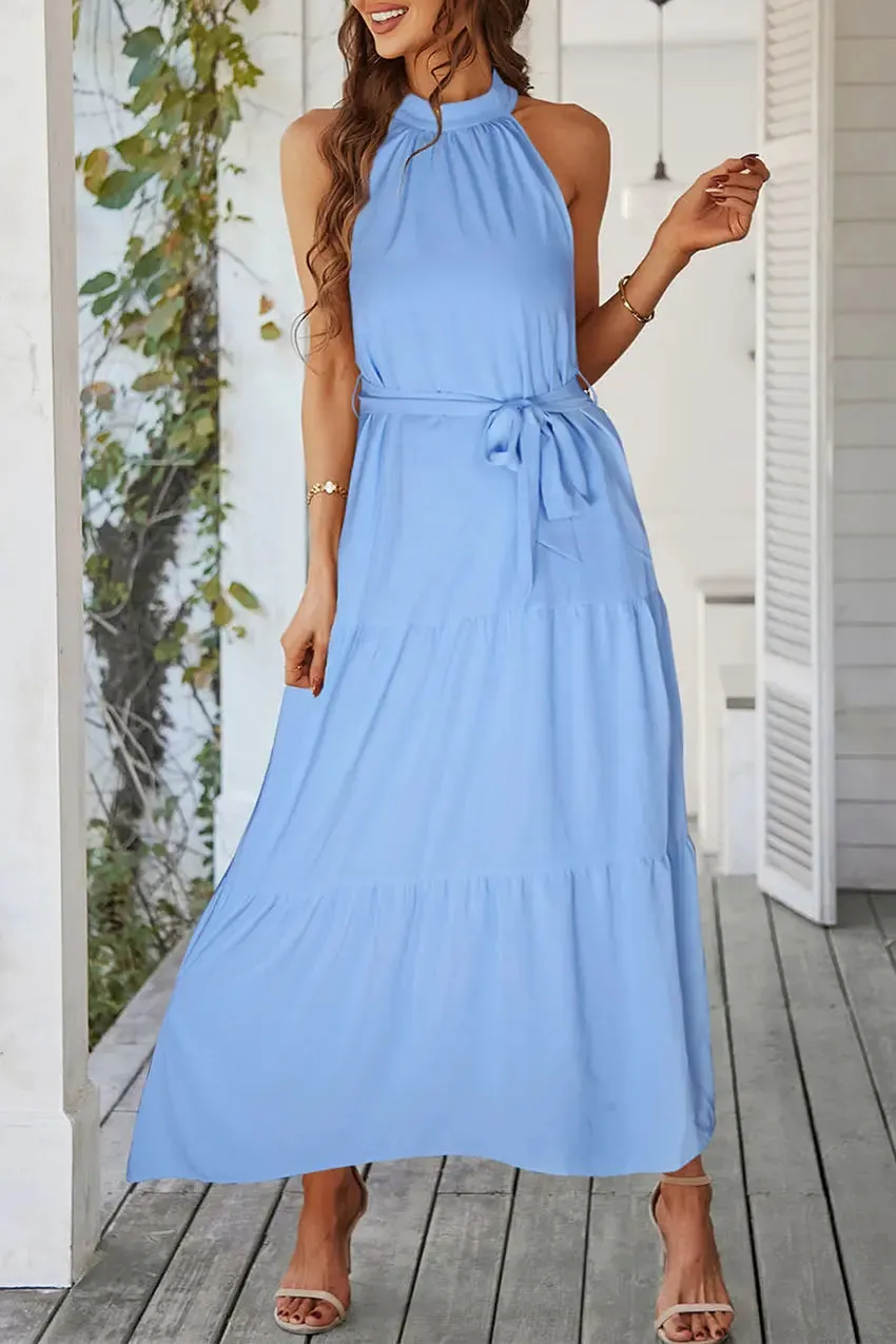 Sleeveless Halter Neck  Boho Dresses